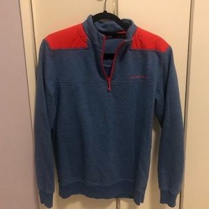 Vineyard Vines Red and Blue Pullover Quarter Zip